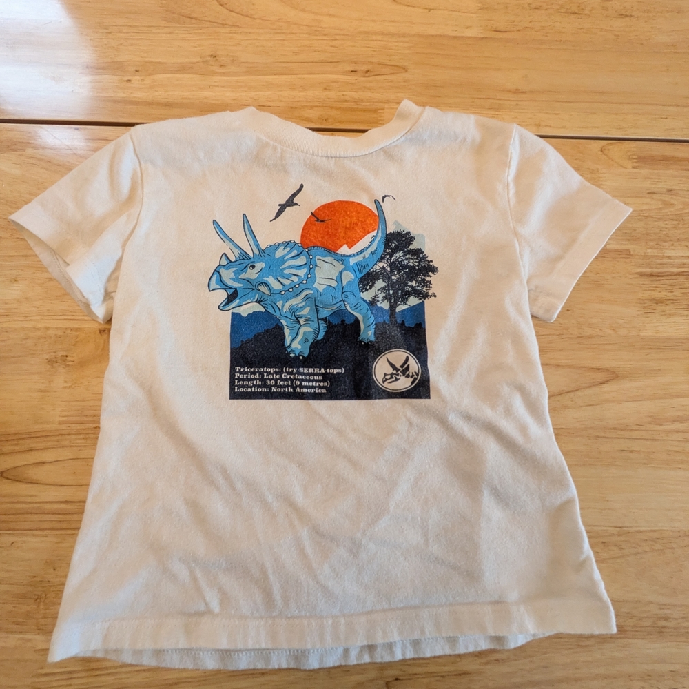 Epic Threads Size 4T Cream Triceratops Tee
